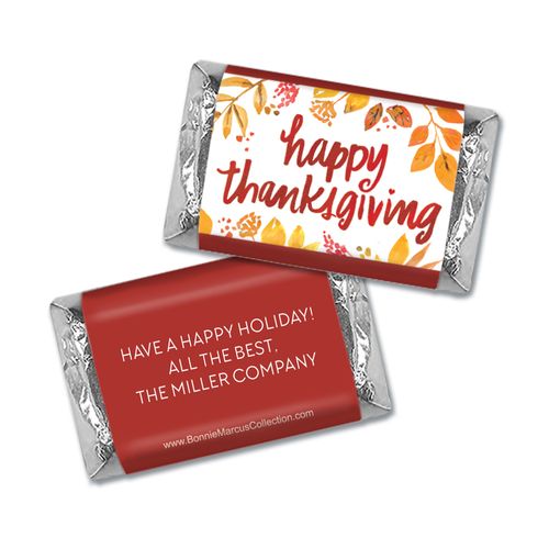 Personalized Bonnie Marcus Fall Foliage Thanksgiving Mini Wrappers Only