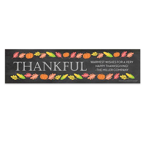 Personalized Bonnie Marcus Thanksgiving Thankful Chalkboard 5 Ft. Banner