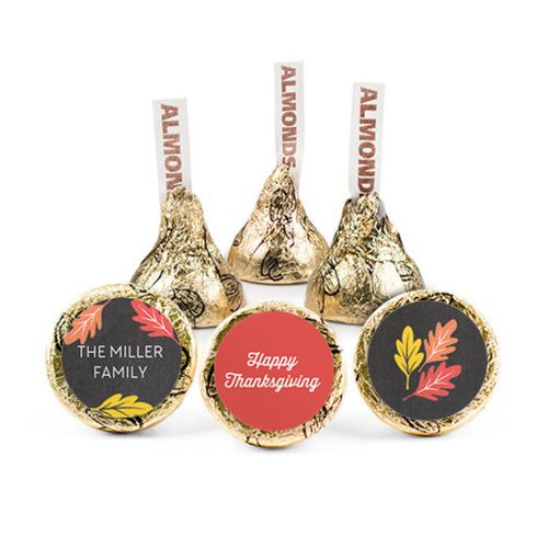 Personalized Thanksgiving Thankful Chalkboard Hershey's Kisses