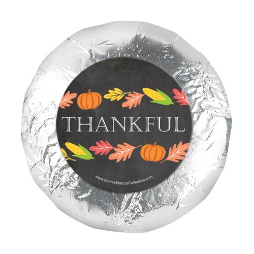 Bonnie Marcus Thankful Chalkboard Thanksgiving 1.25" Stickers (48 Stickers)