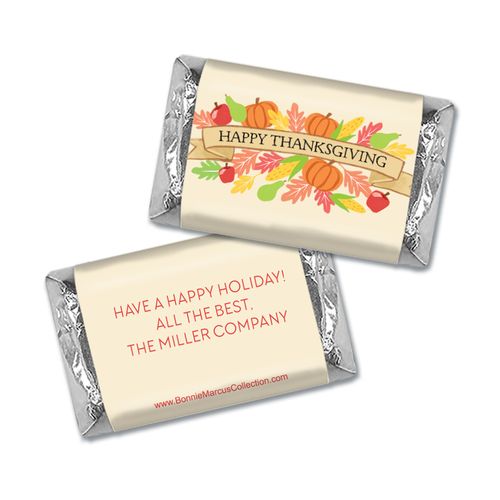 Personalized Bonnie Marcus Happy Harvest Thanksgiving Hershey's Miniatures