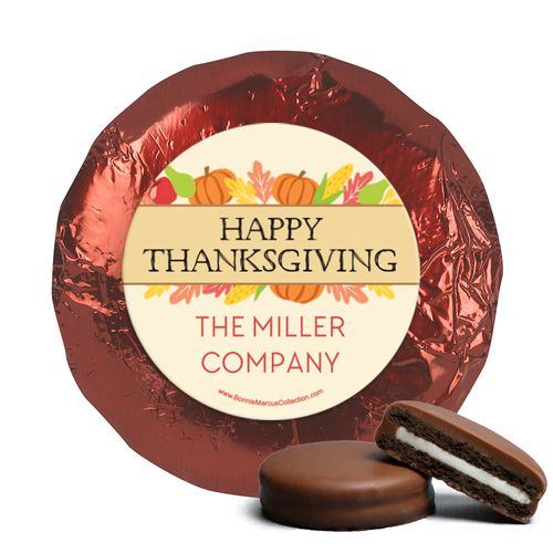 Personalized Bonnie Marcus Happy Harvest Thanksgiving Chocolate Covered Oreos