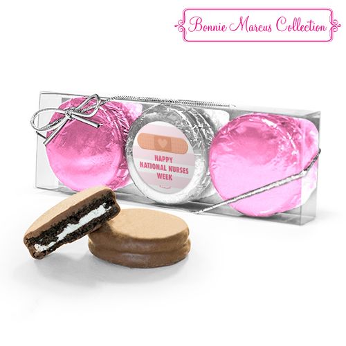 Bonnie Marcus Collection Stripes Nurse Appreciation 3PK Chocolate Covered Oreo Cookies