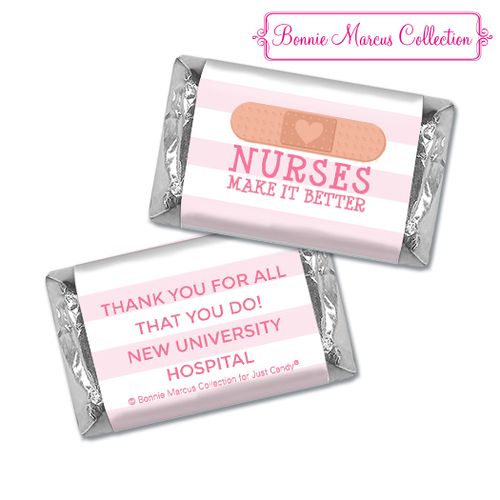 Personalized Bonnie Marcus Collection Nurse Appreciation Stripes Hershey's Miniatures