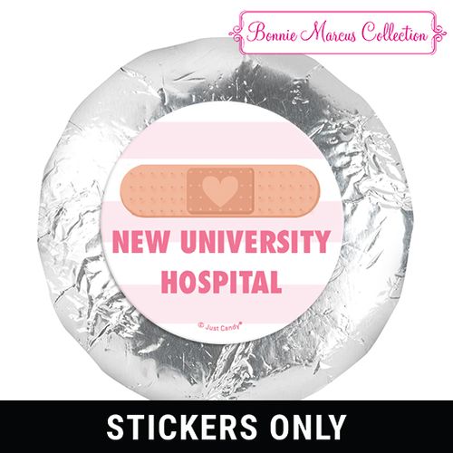 Personalized Bonnie Marcus Collection Nurse Appreciation Stripes 1.25" Stickers (48 Stickers)