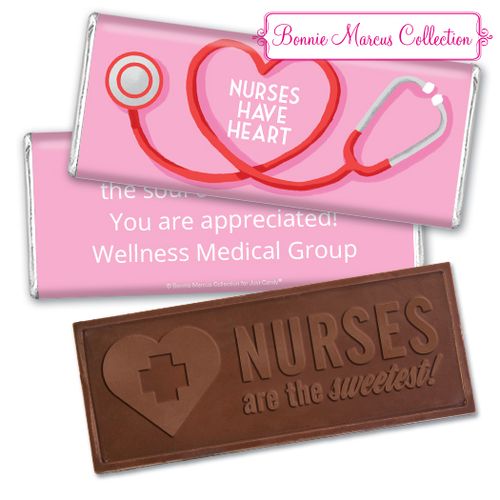 Personalized Bonnie Marcus Collection Nurse Appreciation Stethoscope Embossed Nurse Chocolate Bar