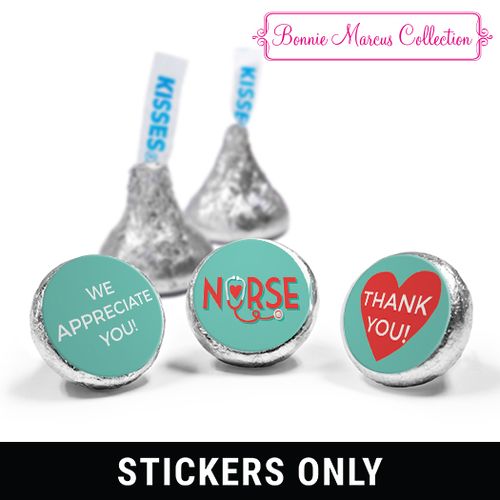 Bonnie Marcus Collection Nurse Appreciation Heart Stethoscope 3/4" Sticker (108 Stickers)