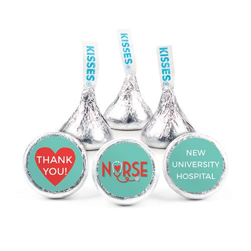 Personalized Nurse Appreciation Red Heart Hershey's Kisses