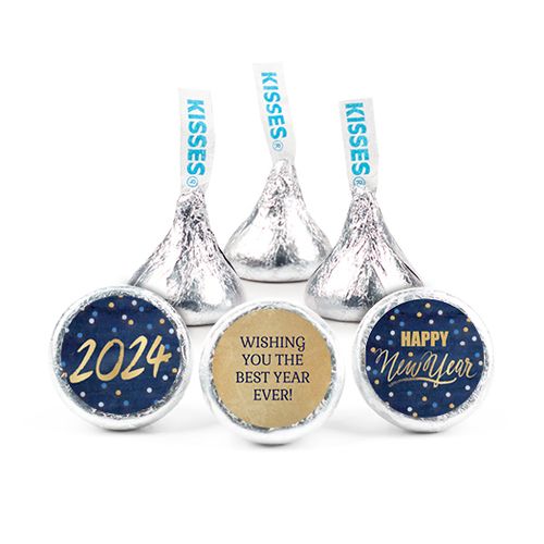Personalized New Year's Eve Bubbly at Midnight Hershey's Kisses