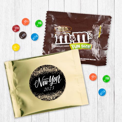 Personalized New Year's Eve Bubbles - Milk Chocolate M&Ms