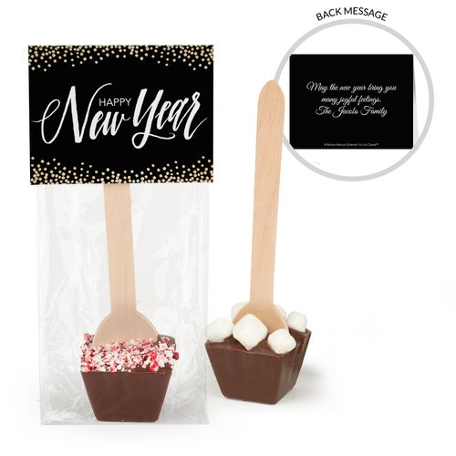 Personalized New Year's Bubbles Hot Chocolate Spoon