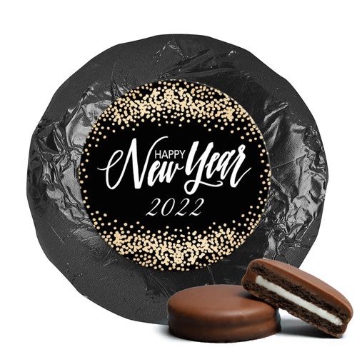 Personalized New Year's Bubbles Milk Chocolate Covered Oreo Cookies
