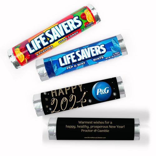 Personalized Bonnie Marcus New Year's Eve Add Your Logo Lifesavers Rolls (20 Rolls)