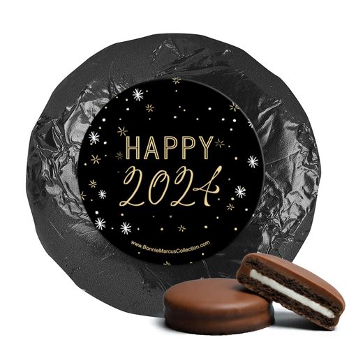 Personalized New Year's Stars Milk Chocolate Covered Oreo Cookies