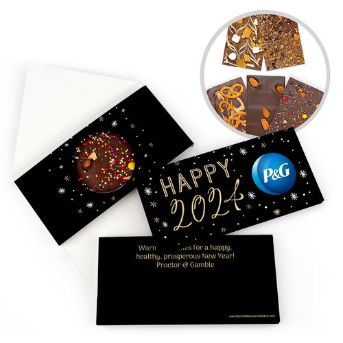 Personalized Party & Prosper New Year's Gourmet Infused Belgian Chocolate Bars (3.5oz)