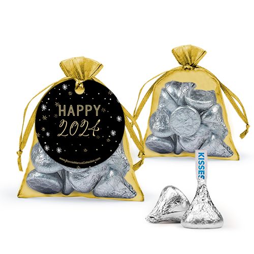 Bonnie Marcus New Year's Eve Party & Prosper Hershey's Kisses in Organza Bags with Gift Tag