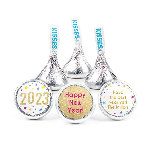 Personalized New Year's Eve Starry Celebration 3/4" Stickers (108 Stickers)