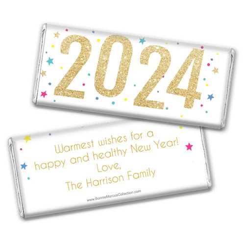 Personalized New Years Starry Celebration Hershey's Chocolate Bar & Wrapper
