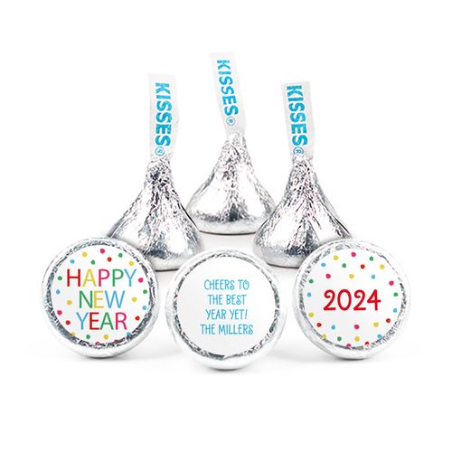 Personalized New Year's Eve Dazzling Dots Hershey's Kisses