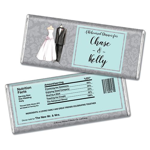 Bonnie Marcus Collection Personalized Chocolate Bar Forever Together Rehearsal Dinner Chocolate and Wrapper