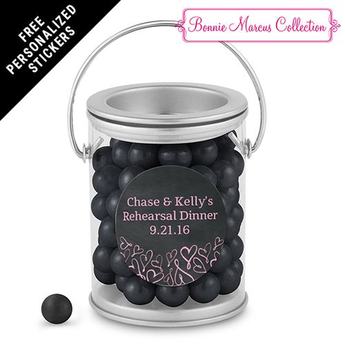 Bonnie Marcus Collection Personalized Paint Can Sweetheart Swirl Rehearsal Dinner (25 Pack)