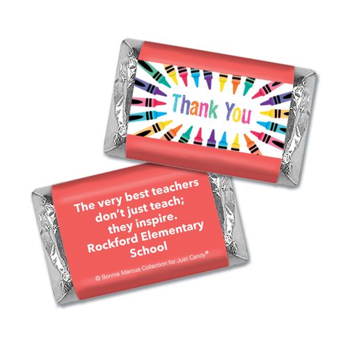 Personalized Bonnie Marcus Collection Teacher Appreciation Colorful Thank You Mini Wrappers