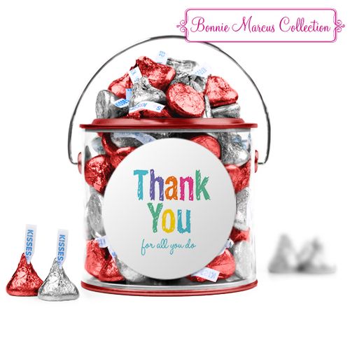 Bonnie Marcus Collection Teacher Appreciation Colorful Thank You Paint Can with Sticker