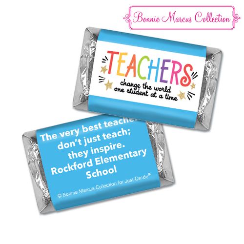 Personalized Bonnie Marcus Collection Teacher Appreciation Gold Star Hershey's Miniatures
