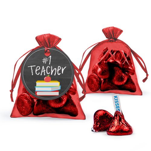 Bonnie Marcus Teacher Appreciation Books Hershey's Kisses in Organza Bags with Gift Tag