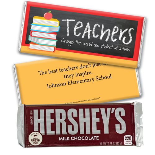 Personalized Teacher Appreciation Books Assembled Hershey's Milk Chocolate Bar