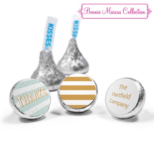 Personalized Stripes and Dots Thank You Hershey's Kisses