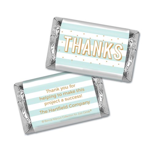 Personalized Bonnie Marcus Stripes and Dots Thank You Mini Wrappers Only