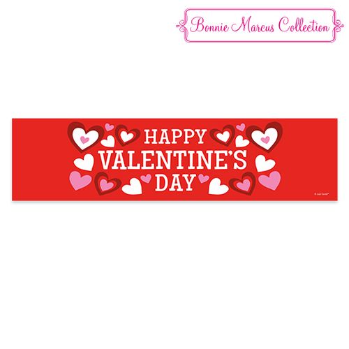 Valentine's Day Bonnie Marcus Solid Red 5 Ft. Banner