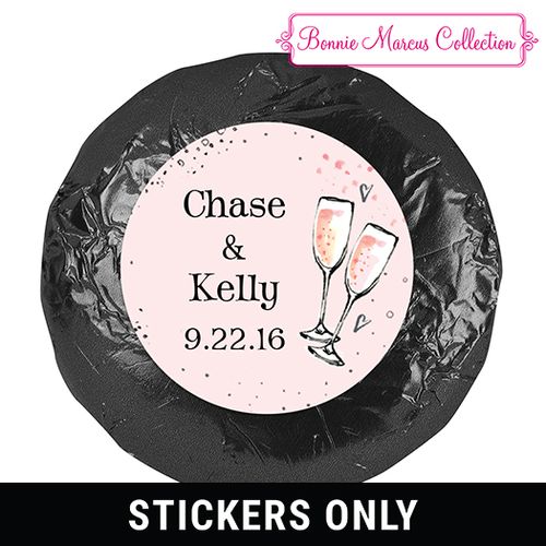 Bonnie Marcus Collection Wedding The Bubbly Personalized Stickers (48 Stickers)