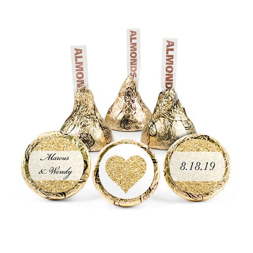 Personalized Wedding Glitter Hershey's Kisses