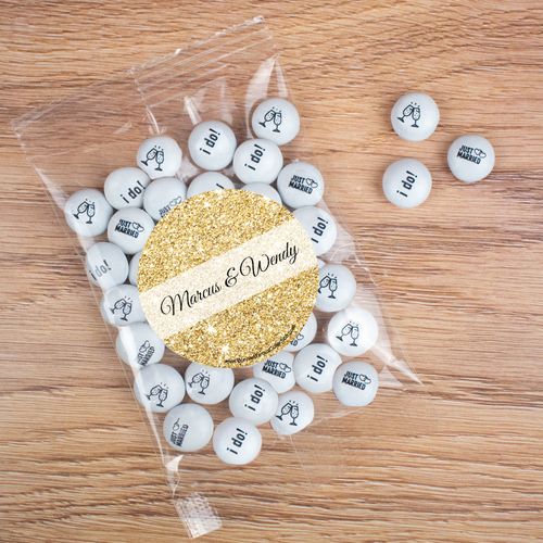Personalized Wedding Candy Bag with JC Chocolate Minis - All that Glitters