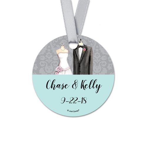 Personalized Bonnie Marcus Collection Together Forever Wedding Round Favor Gift Tags (20 Pack)