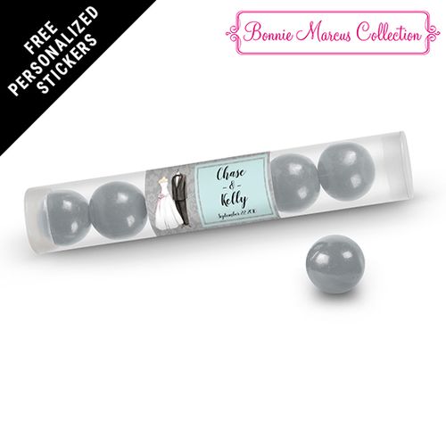 Bonnie Marcus Collection Personalized Gumball Tube Together Forever Custom Wedding Favor (12 Pack)