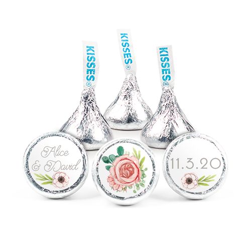Personalized Hershey's Kisses - Bonnie Marcus Wedding Blossom Bliss - pack of 50