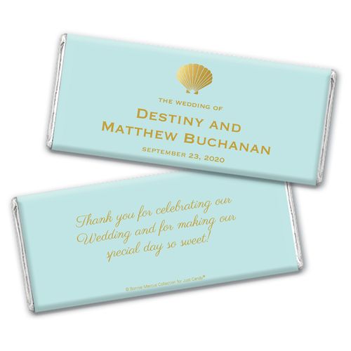 Personalized Bonnie Marcus Chocolate Bar Wrappers Only - Wedding Siren's Shell