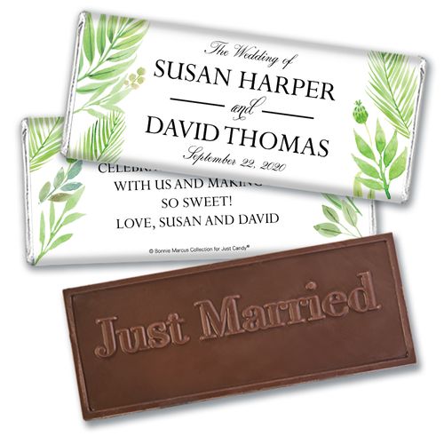 Personalized Bonnie Marcus Embossed Chocolate Bar & Wrapper - Wedding Wild Plants