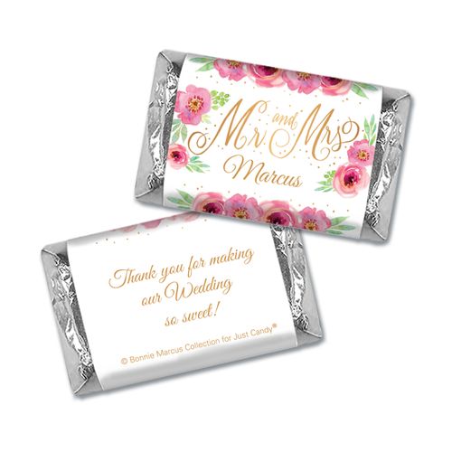 Personalized Hershey's Miniatures - Bonnie Marcus Wedding Mr. & Mrs.