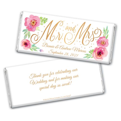 Personalized Bonnie Marcus Chocolate Bar Wrappers - Wedding Mr. & Mrs.