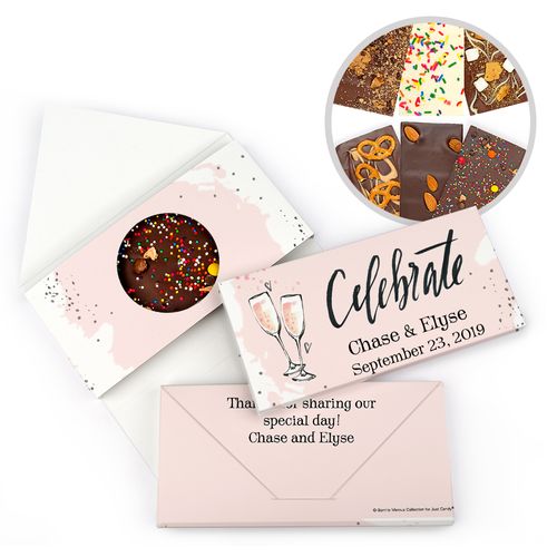 Personalized Bonnie Marcus Wedding The Bubbly Gourmet Infused Belgian Chocolate Bars (3.5oz)