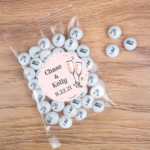 Personalized Wedding Candy Bag with JC Chocolate Minis - The Bubbly