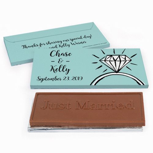 Deluxe Personalized Last Fling Wedding Chocolate Bar in Gift Box