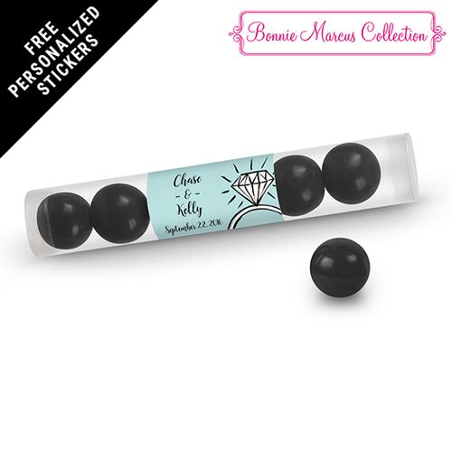 Bonnie Marcus Collection Personalized Gumball Tube Last Fling Custom Wedding Favor (12 Pack)