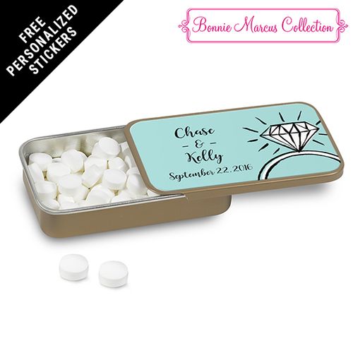 Bonnie Marcus Collection Personalized Mint Tin Last Fling Custom Wedding Favor