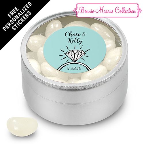 Bonnie Marcus Collection Personalized Small Round Tin Last Fling Custom Wedding Favor (25 Pack)