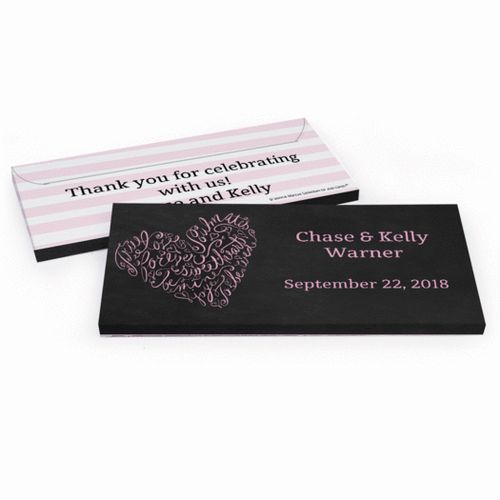 Deluxe Personalized Swirl Wedding Hershey's Chocolate Bar in Gift Box